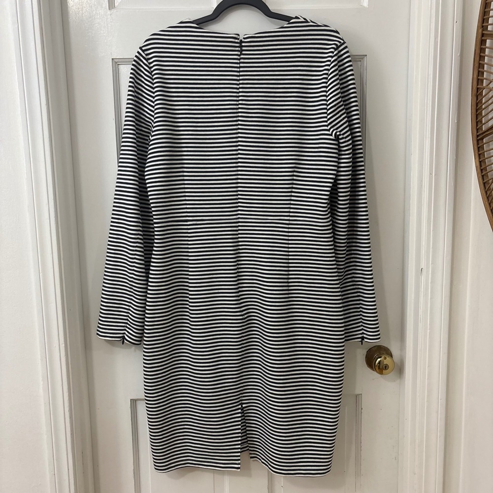 Kate Spade Saturday Striped Sheath Dress 12 Cotton Career Nautical French Girl - Picture 2 of 7
